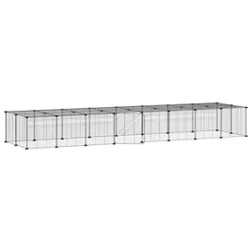 Meilleurs prix pour Meilleures Poulailler-Enclos-Cage animaux - de compagnie à 36 panneaux et porte Noir 35x35 cm SSD7712479