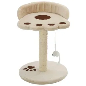 Meilleurs prix pour Arbre à chat avec griffoir - vidaXL - 40 cm - Beige et Marron - Corde en sisal - 30x30 cm base - Diamètre poteau 5 cm