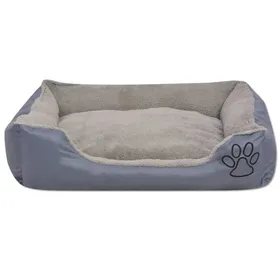 Meilleurs prix pour Printemps 2026 SoldesGris Lit pour chiens avec coussin rembourré Taille M Gris 2_907419