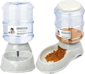 Comparer les prix de FAYDUDU Fontaine à eau pour chat Distributeur automatique de nourriture pour chat Distributeur automatique d'eau et de nourriture