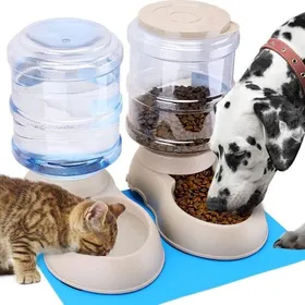 Meilleurs prix pour Distributeur Croquettes et Eau Automatique 38L x2 pour Chat/Chien – Fontaine Abreuvoir