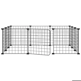 Meilleurs prix pour Meilleures Poulailler-Enclos-Cage animaux - de compagnie à 12 panneaux et porte Noir 35x35 cm SSD5661787