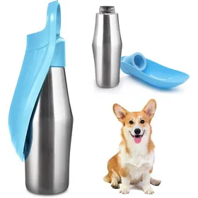 Meilleurs prix pour Gourde pour chien - 1 unité - Acier inoxydable - Pliable 180° - Anti-fuite - Randonnée et promenade  ACCESSOIRES FABRICATION MAISON