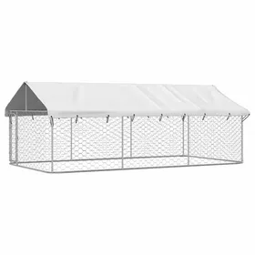Meilleurs prix pour ANIMAL® Moderne Cage enclos Chenil enclos parc extérieur avec toit 400x200x150 cm
