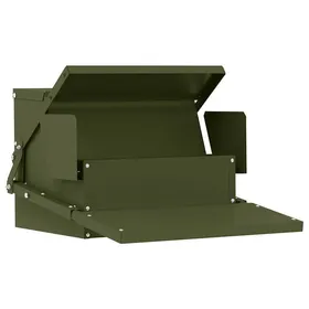 Comparer les prix de Mangeoire à pédale pour poulets - vidaXL - Vert olive - 50x40x29 cm - Acier laminé à froid - Durable