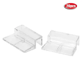 Meilleurs prix pour 20 Pièces Couvercle En Verre Acrylique Clip De Fixation Support Pince Accessoire pour Aquarium Fish Tank(10mm) -SALALIS