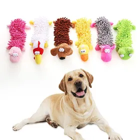 Comparer les prix de SANYU Lot de 6 Jouets Qui Couinent pour Chiens Peluche Froissée Texturée Jouets de Dentition pour Chiots et Chiens Moyens