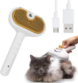Meilleurs prix pour Brosse Vapeur Chat, 4 en 1 Brosse à vapeur pour chats, Brosse à Vapeur pour Chat, Brosse pour le massage