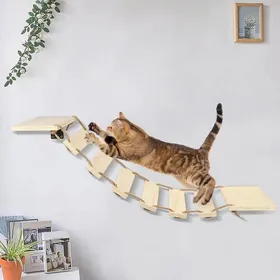 Meilleurs prix pour JEOBEST Meubles pour chats - Pont suspendu pour chats - en bois - Peut supporter jusquà 15 kg - 32.5 x 15.5 x 85cm
