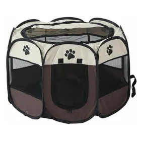 Meilleurs prix pour Parc Chiots Pliable Enclos pour Chiens Chats et Lapins Utilisation Intrieure et Extrieure Caf YYV