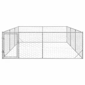 Meilleurs prix pour RemiseCage extérieur - Lapin/chiens - Acier - Chenil dextérieur - pour chiens porte 3x4x1 m - Acier galvanisé JILIMAISON2025