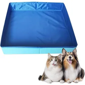 Comparer les prix de Piscine pour chien et chat - Pliable - 50 x 50 x 10 cm - Rectangulaire - S gonflage - Pour animaux de compagnie - Piscine A