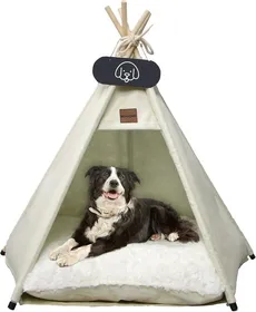 Meilleurs prix pour Chien Tente Tipi Pour Animaux De Compagnie Teepee Tente Pour Chiens Et Chats Avec Coussin Lavable Animaux Jouer Tente Avec Tableau