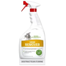 Meilleurs prix pour Urine Remover - Spray Eliminateur pour taches et odeurs d’urines du chat – Odeurs tenaces – Action Bio-Enzymatique – 946 ml