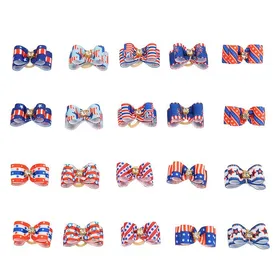 Comparer les prix de Mini nœuds pour chien - GIGICIAL - Lot de 20 - Élastique - Polyester - Orange