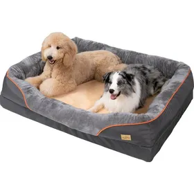Comparer les prix de Panier Chien XXL 120x90x30Cm Lit Orthopédique Déhoussable Imperméable et Lavable avec Rebord Peluche - 120x90x30 cm