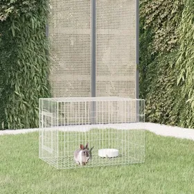 Comparer les prix de Enclos - Cage à lapin 78x54x54 cm Fer galvanisé SS00223921
