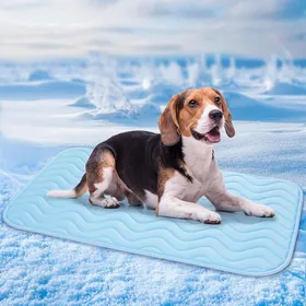 Comparer les prix de Tapis Rafraichissant Chien Chat75x50cm Tapis Rafraichissant pour ChienSoie Glacée RespirantCoussin Rafraîchissant LavableBleu