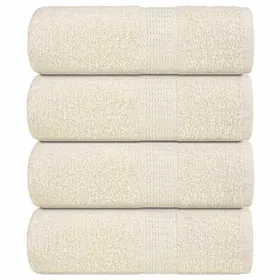 Meilleurs prix pour vidaXL Serviettes dinvité 4 pcs crème 30x50 cm 360 g/m² 100% coton serviette serviette de visage ensemble de serviettes 136996