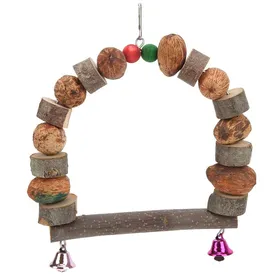Comparer les prix de Jouets de balançoire pour perroquets jouet de balançoire à mâcher en bois naturel polyvalent pour perruches calopsittes pinsons