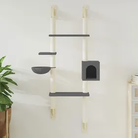 Meilleurs prix pour BEAU Arbre pour chats - Arbre à chat mural avec griffoir - Gris foncé - 180 cm mode439812