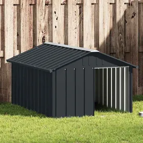 Meilleurs prix pour Automne/hiverNiche pour chien Anthracite 1165x153x815cm Acier galvanisé - HAuteur:81.5cm - Grande Taille &FR_627319
