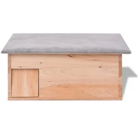 Comparer les prix de Cabane pour hérisson - vidaxl - 45x33x22 cm - Bois de sapin - Toit polyester imperméable - Entrée en labyrinthe