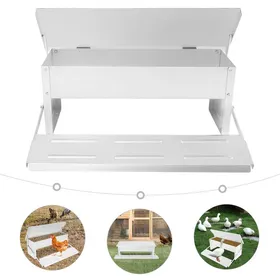Meilleurs prix pour Mangeoire automatique pour poules avec couvercle distributeur automatique de nourriture pour volailles en 82 l 51 x 37 x 35 cm