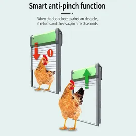 Meilleurs prix pour Porte Automatique Poulailler Solaire avec Capteur Anti-Pincement – Ouverture Fermeture Automatique Programmable