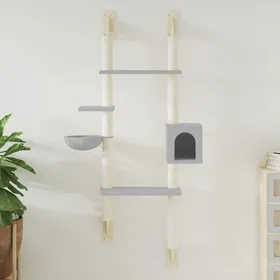 Meilleurs prix pour BEAU Arbre pour chats - Arbre à chat mural avec griffoir - Gris clair - 180 cm mode798101