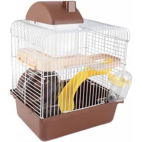 Comparer les prix de Cage à hamster grande cage à hamster à 2 niveaux adaptée aux petits animaux et à une utilisation en extérieur (Café)