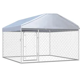 Comparer les prix de BEAU Parc à chiot/ Chenil extérieur avec toit - pour chiens - 200 x 200 x 135 cm mode584196