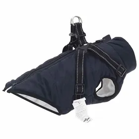 Meilleurs prix pour （ON SALE)Manteau pour chien - Coupe-vent et résistant à leau - Bleu marine S Fleece et Polyester @FR8618963