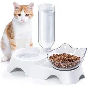 Meilleurs prix pour Ensemble de Gamelles pour Eau et Nourriture pour Animaux de Compagnie Ensemble de Gamelles avec Bouteille dAbreuvoir Automatique