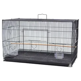 Meilleurs prix pour Cage pour oiseaux-petits et moyens-métal-noir-75.5*45*45cm -QUIIENCLEE