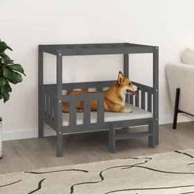 Meilleurs prix pour Lit pour chien - vidaXL - Bois de pin - Gris - 955x735x90 cm