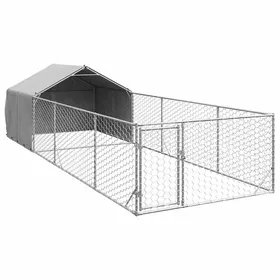 Comparer les prix de ANIMAL® Moderne Niche dextérieur pour chien enclos 6x2x15 m acier galvanisé