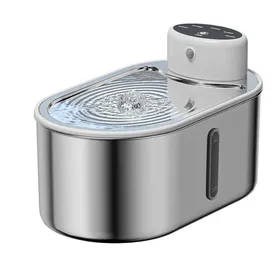 Meilleurs prix pour Fontaine à eau automatique pour chat - Phoesky - Sans fil - Acier inoxydable - 3L - Batterie rechargeable 4000 mAh