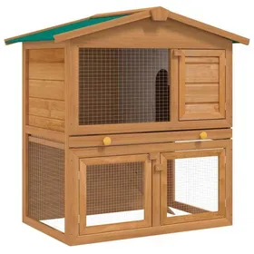 Meilleurs prix pour Automne/hiverClapier dextérieur Enclos pour petits animaux 3 portes Bois - HAuteur:98cm - Grande Taille &FR_745799