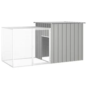 Meilleurs prix pour Enclos - Cage pour poules - Gris 200x91x100 cm - Acier galvanisé SS00276110