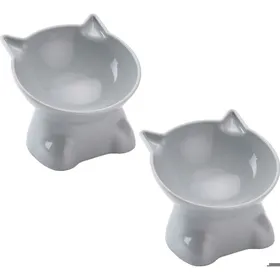 Comparer les prix de Ensemble de gamelles surélevées pour nourriture et eau pour chat gamelles surélevées pour nourriture et eau