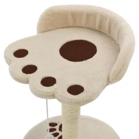 Comparer les prix de Arbre à chat avec griffoir en sisal - MEUBLECHIC - 40 cm - Beige et marron - 30x30 cm base - Corde en sisal
