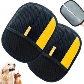 Meilleurs prix pour Lot de 2 gants pour lépilation des poils danimaux gants de toilettage pour animaux gants pour lépilation des poils de chat