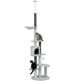 Comparer les prix de Arbre à chat réglable 255 cm gris
