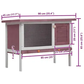 Comparer les prix de Solde 2026Poulailler pratique/parc à lapins Brun - Clapier dextérieur 1 niveau Marron Bois 8.25 Kg 18031101