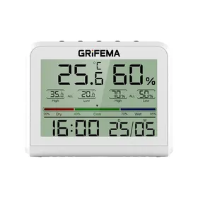 Meilleurs prix pour GA2901 Thermètre Hygrètre Intérieur Numérique avec Rétroéclairage Mémoire MAX/MIN Horloge et Date Idéal pour Maison THERMOMETRE