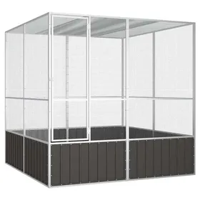Meilleurs prix pour Cage à oiseaux en acier galvanisé - JILL - 2135x2175x2115 cm - Anthracite - Porte 48x1525 cm - Maille 127x127 mm