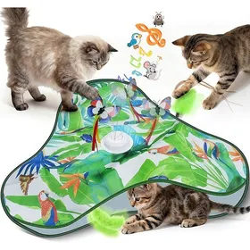 Meilleurs prix pour Chat InterieurInteractif Chat avec 15 Modes de JeuJouets pour Chats Qui Gazouillent et BougentJeux de vert