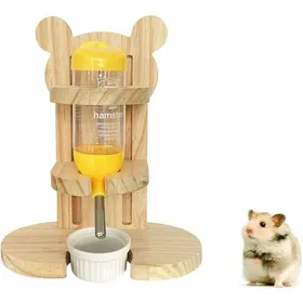 Meilleurs prix pour Distributeur dEau 80ml pour Petits Animaux Biberon Rongeur sur Pied pour Hamster et Lapin