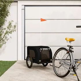 Comparer les prix de Remorque de vélo pour animaux - vidaXL - Noir - Tissu Oxford - Fenêtre en PVC - 124x65x66 cm - Capacité 45 kg
